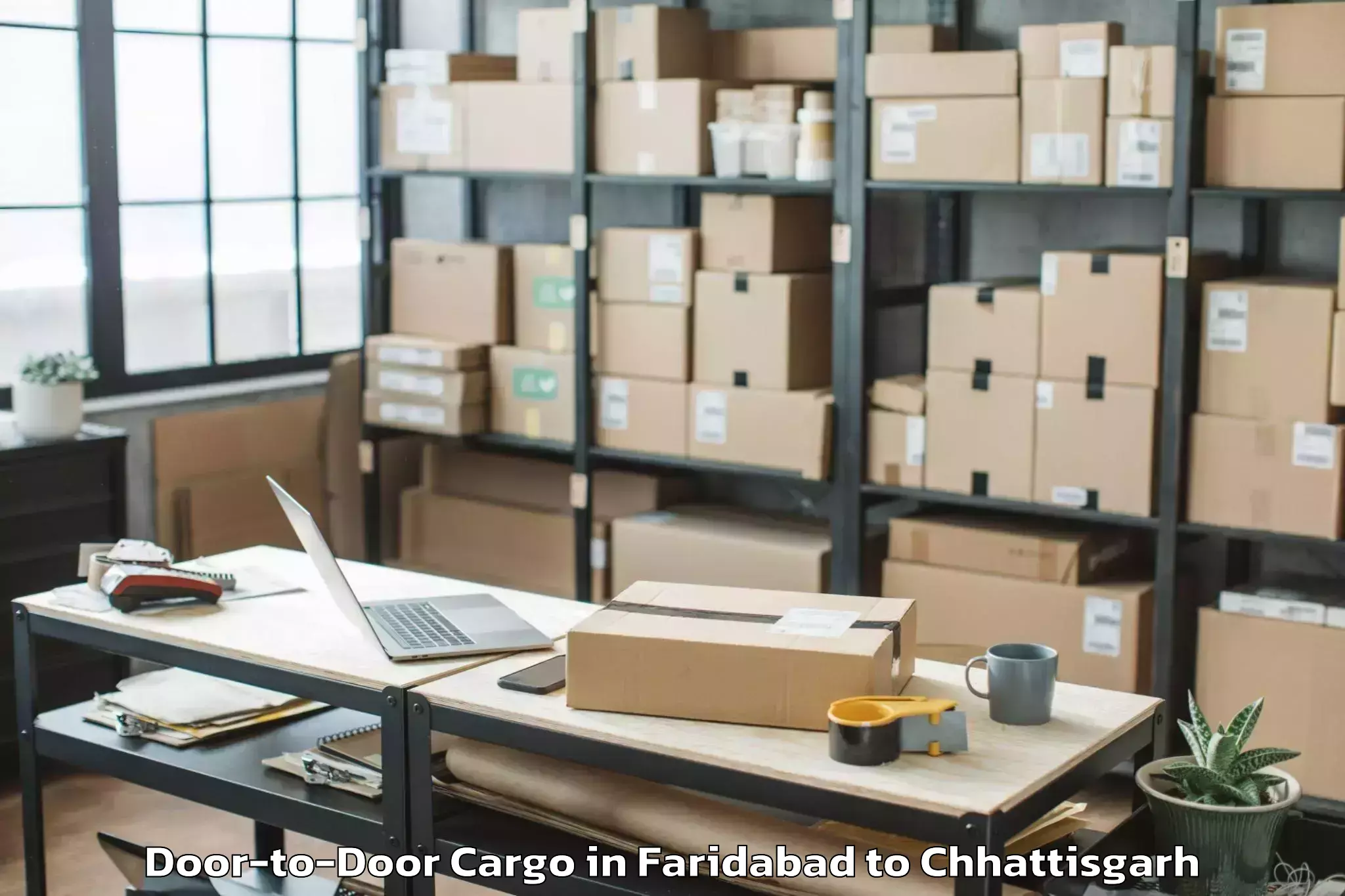 Reliable Faridabad to Raipur Door To Door Cargo